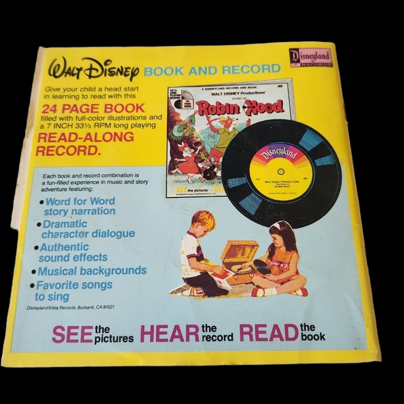 Walt Disney Story of Dumbo #324 Read Along Book and Record - Picture 5 of 5